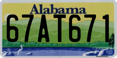 AL license plate 67AT671