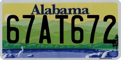 AL license plate 67AT672
