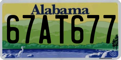 AL license plate 67AT677