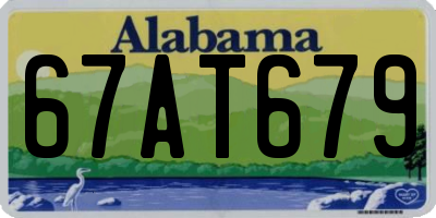 AL license plate 67AT679