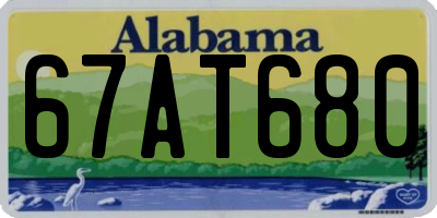 AL license plate 67AT680