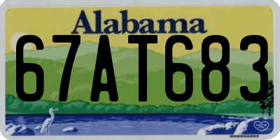 AL license plate 67AT683