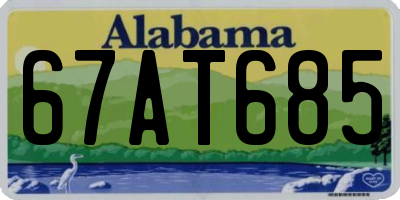 AL license plate 67AT685