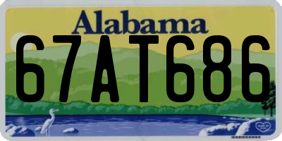 AL license plate 67AT686