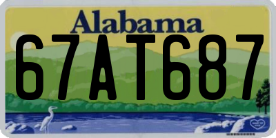 AL license plate 67AT687