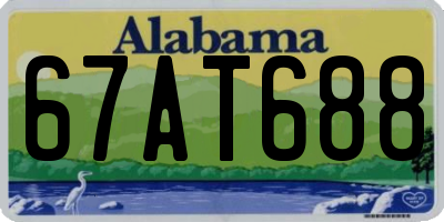 AL license plate 67AT688