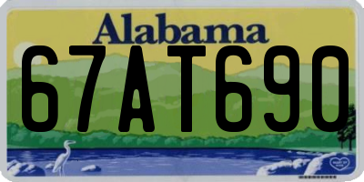 AL license plate 67AT690