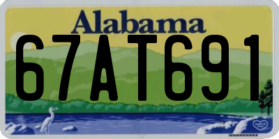 AL license plate 67AT691