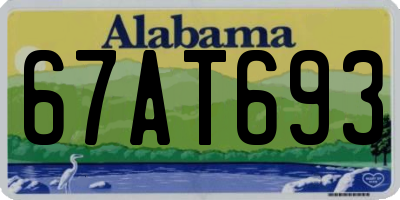 AL license plate 67AT693