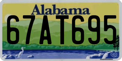 AL license plate 67AT695