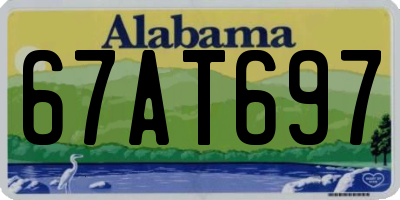 AL license plate 67AT697