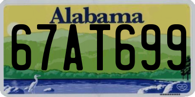 AL license plate 67AT699