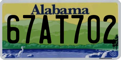 AL license plate 67AT702