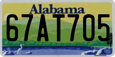 AL license plate 67AT705