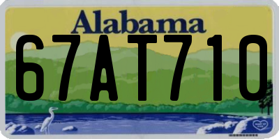 AL license plate 67AT710