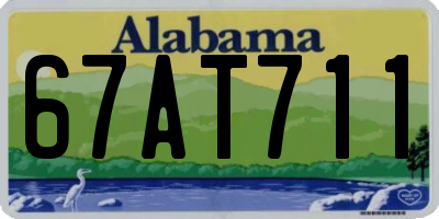 AL license plate 67AT711