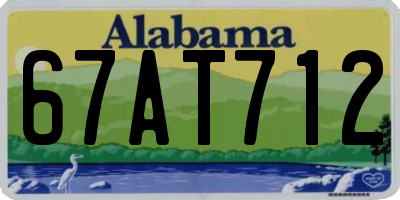 AL license plate 67AT712