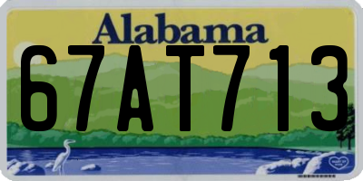 AL license plate 67AT713