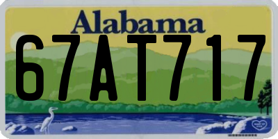 AL license plate 67AT717
