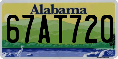AL license plate 67AT720
