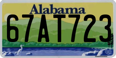 AL license plate 67AT723