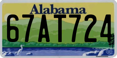 AL license plate 67AT724