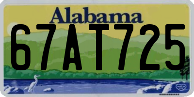 AL license plate 67AT725