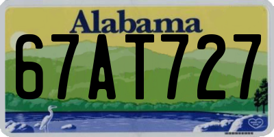 AL license plate 67AT727