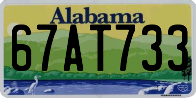 AL license plate 67AT733