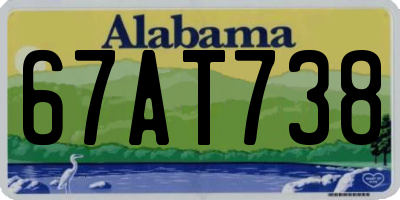 AL license plate 67AT738
