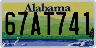 AL license plate 67AT741