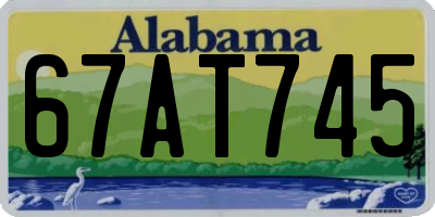 AL license plate 67AT745