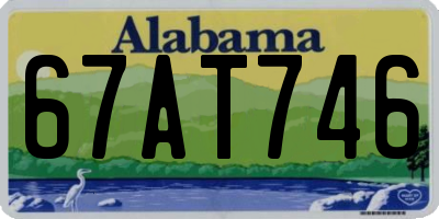 AL license plate 67AT746