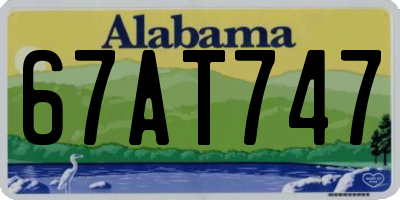 AL license plate 67AT747