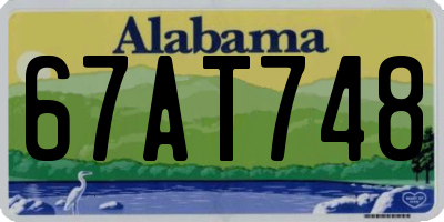 AL license plate 67AT748