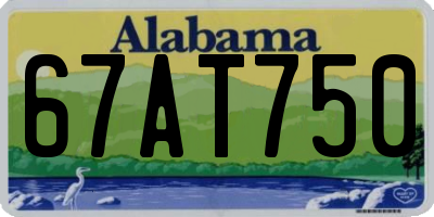 AL license plate 67AT750