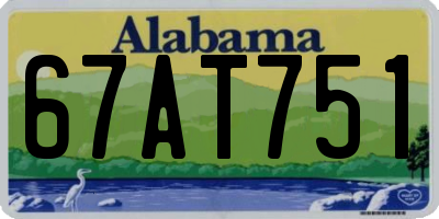 AL license plate 67AT751