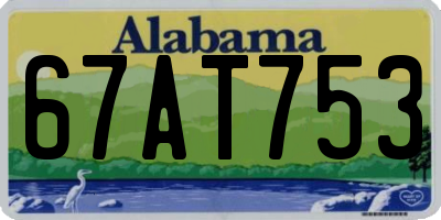 AL license plate 67AT753