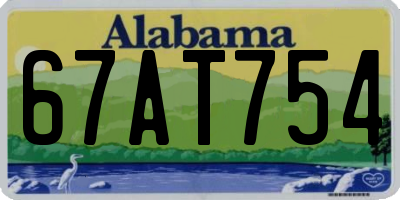AL license plate 67AT754