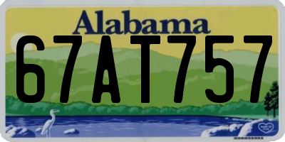 AL license plate 67AT757
