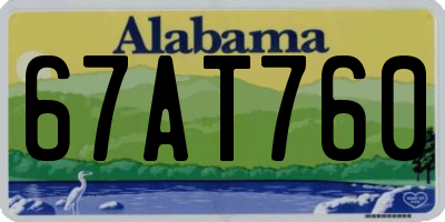 AL license plate 67AT760