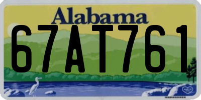 AL license plate 67AT761