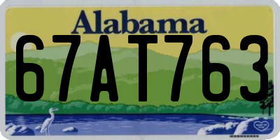 AL license plate 67AT763