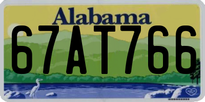 AL license plate 67AT766