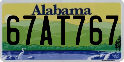 AL license plate 67AT767