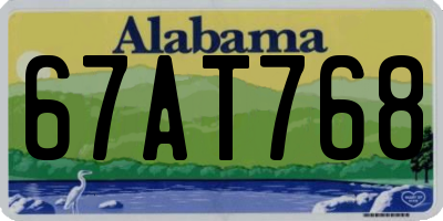 AL license plate 67AT768