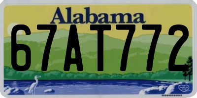 AL license plate 67AT772
