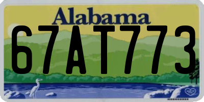 AL license plate 67AT773