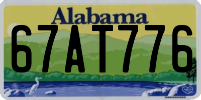AL license plate 67AT776