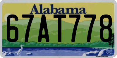 AL license plate 67AT778
